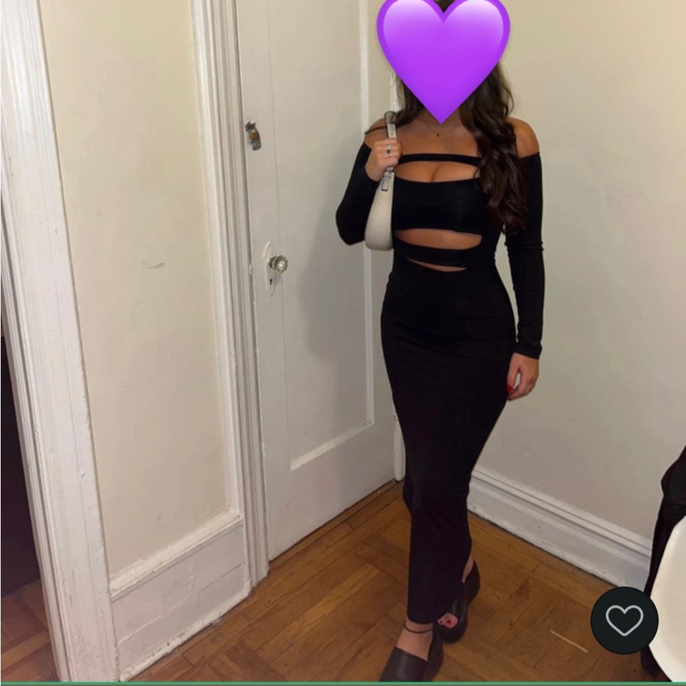 ISO!! Black Off-Shoulder Cutout Dress